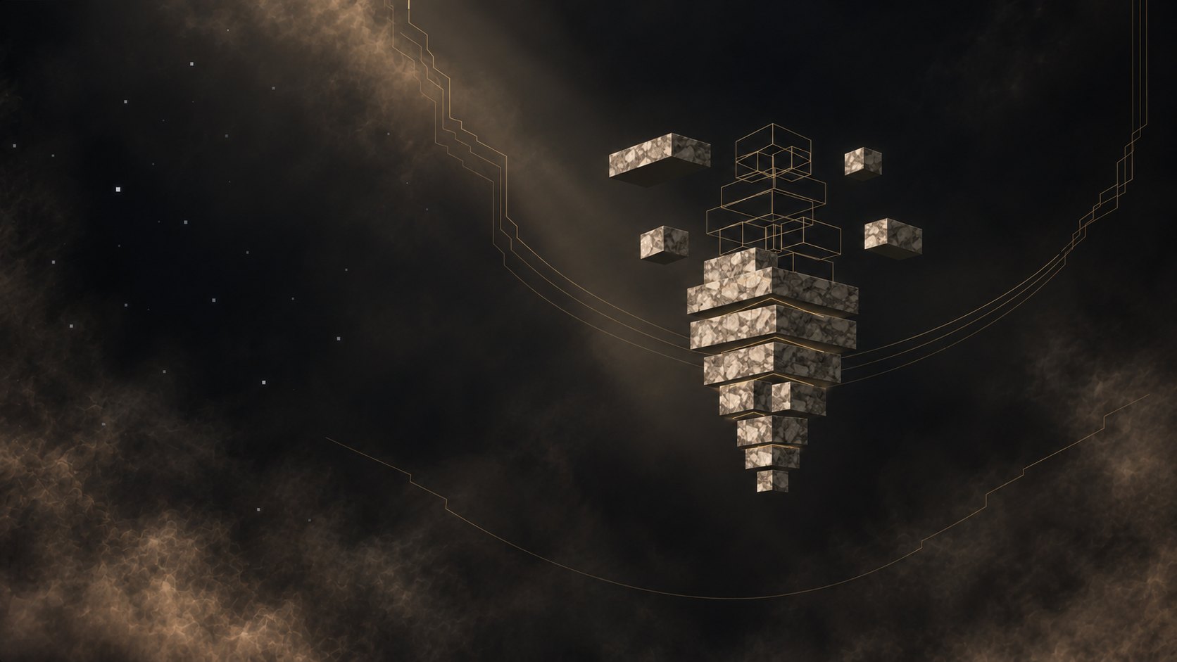 A presentation composition linking the approved launcher to the Strata Spindle startup artwork.